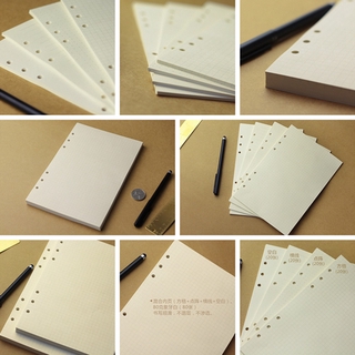 6-hole loose-leaf inner refill blank mixed inner page handbook notebook 80 sheets