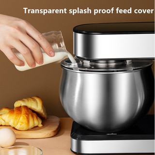 【A clearance sale】 1200W mixer 5L chef machine Household table stainless steel dough mixer electric egg beater (6)