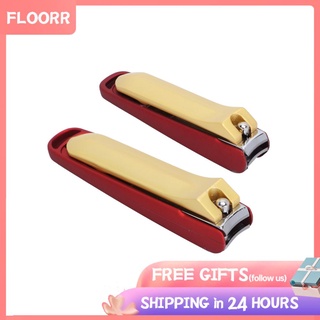 Floorr Nail Clippers Stainless Steel Flat‐End Fingernail Toenail Cutter with File