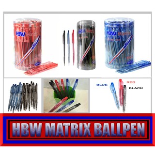 HBW Ballpen Matrix (Black, Blue, Red) SOLD PER PIECE
