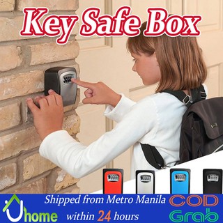 【SOYACAR】Key Safe Box Wall Mount Digit Combination Password Lock Outdoor Keys Storage Safe Box
