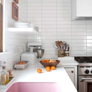 3D Peel and Stick Kitchen Wall Tile Sticker - Stacked Subway White
