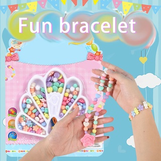 Yi Cai Children's Puzzle Beaded Toys diy Handmade Beaded Set Girl Wearing Necklace Bracelet