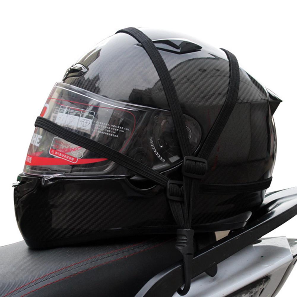 Black Luggage Helmet Net Rope Motorcycle Bike Belt String Bag Refit Accesory