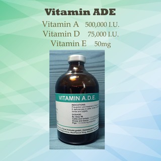 Vitamin ADE - A + D + E 100ml Injectable for Animals
