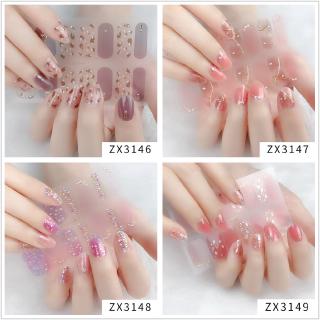 3D Vision Finger Nail Sticker Party Style Nail Art Diamond Pearl Gem Colorful Laser Gradient DIY Manicure ZX3132-3149