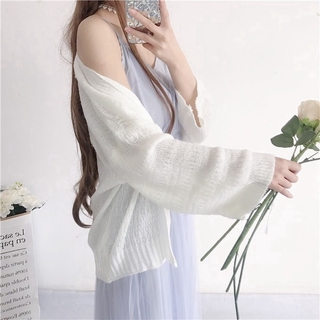 Loose Thin Sweater Korean Sunscreen Long-Sleeved Cardigan200605 (4)