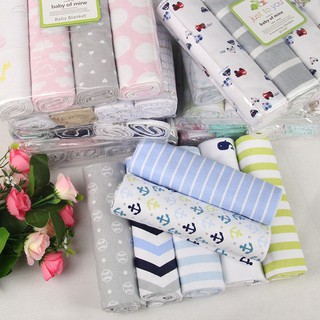 4pcs Flannel Baby Receiving Blanket For Baby Boys