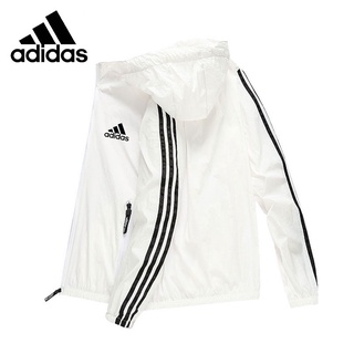 Adidas Windbreaker Jackets Men's Sunscreen Casual Loose Hooded Jacket Sports Breathable Thin Jacket (3)