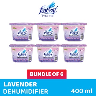 ❆♙Farcent Disposable Dehumidifier Lavender (Set of 6 x 400ml) - Moisture Absorber