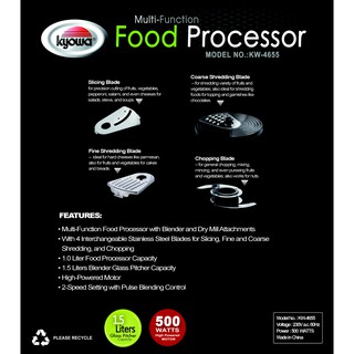 Kyowa 3 In 1 Food Processor (Silver) KW-4655 (4)