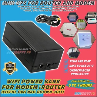 【Hot spot】℗▫WiFi Powerbank Mini UPS for Modem Router for Globe, PLDT, Converge, Sky, CCTV [12v - 1A