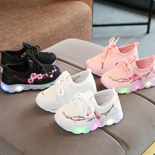 ﹍﹊BABYL baby boy girl child LED luminous embroidery casual waterproof breathable sneakers