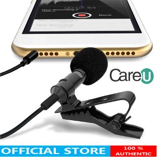 Microphone Clip-onCollar Tie Mobile Phone Lavalier Microphone Mic Cell Phone Laptop Tablet Recording