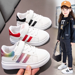 Ready Stock Kids Boys Fashion Sneakers Children Girls Casual Shoes Leatherette Sports Shoes Size 26-37