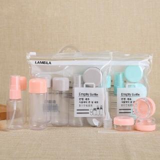 8pcs/Set Travel Mini Makeup Cosmetic Face Cream Pot Bottles Plastic Transparent Empty Make Up Container Bottle Travel Accessories