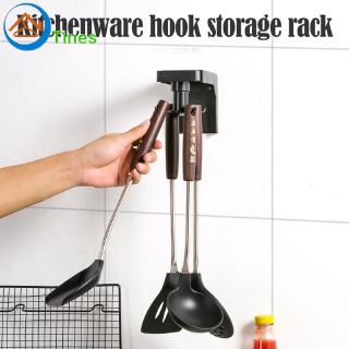 360 Wall-Mounted Utensils Hook Rack Rotating Shelf Telescopic Hanging Storage Organizer for Kitchen Bathroom