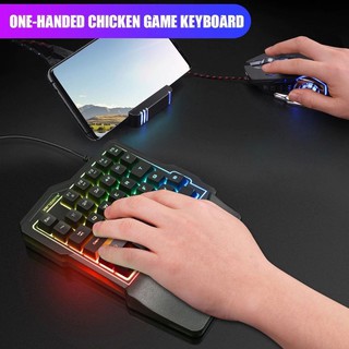 GK101 One-handed Mechanical Gaming Keyboard Portable Mini Game Controller for LOL Mobile Legends PUB