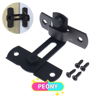 PEONY Home Security Door Hasp Window Barn Latch 90 Degree Stainless Steel Right Angle Buckle Hardware Fitting Theftproof Cabinet Lock/Multicolor