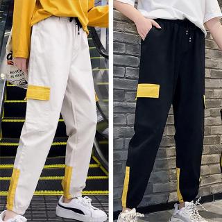 Women Sports Pants Cool Steetwear Korean Fashion Casual Pockets Cargo Pants (1)