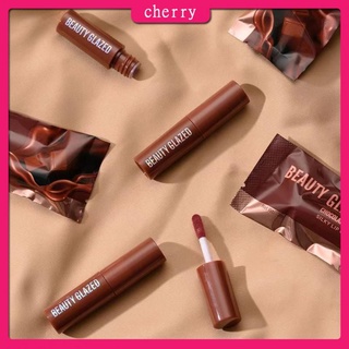 CHERRY BEAUTY GLAZED Chocolate Matte Lip Tint Makeup Long Lasting Liquid Lipstick Waterproof Cosmetic gocity