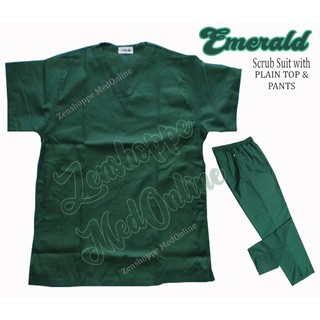 Scrub Suit set Plain (Emerald Green) [LCP]