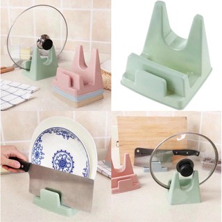 Kitchen Pot Pan Cover Lid Shell Stand Holder PP Chopping Block Storage Rack