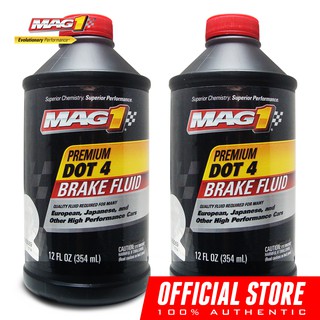 MAG 1 DOT-4 Premium Brake Fluid 12oz (354ml) MAG1 PN#126 (Pack of 2 bottles)