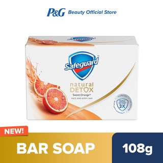 Safeguard Detox Face and Body Bar Soap Sweet Orange 108g