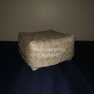 [Mabuhay] BURI BOX / TAMPIPI NATIVE BOXES (square) (4x4x2in)