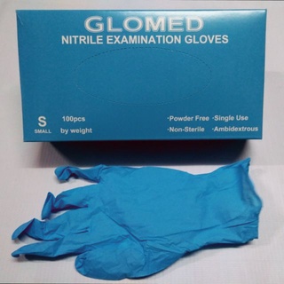 Glomed Pure Nitrile Examination Gloves Medium & Large [100 pieces]