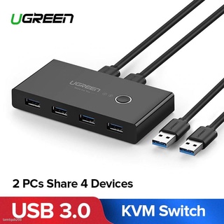 ♛✲Ugreen KVM Switch Box USB 3.0 2.0 Switcher 2 Port 4 Devices for Printer Monitor