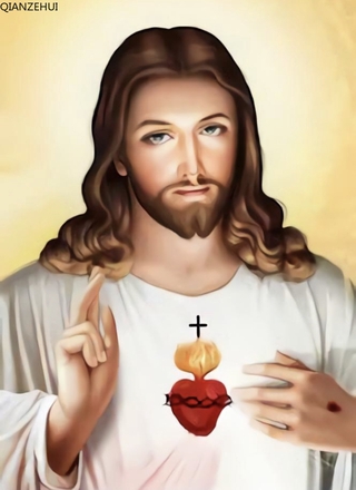DIY 5D Jesus Christianity Diamond Embroidery,Round Diamond Full Diamond painting cross stitch，religion bead painting