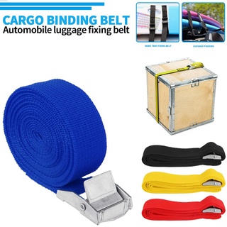 2.5cm*2.5m Luggage Bag Belt Car Tie Down Strap Cargo Load Lashing Metal Buckle