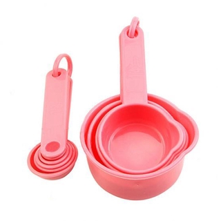 10 Pcs/Set Pink Plastic Measuring Spoons Cups Measuring Set Tools Weighing Tool Coffee Baking Tools SPRING