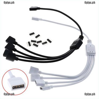 [YI] 4 Pin RGB Led Connector Cable 1 to 3 RGB 4 Pin LED Extension Splitter Cable [YU]