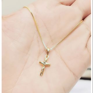 [Tyaa] Jewelry Xuping Bangkok 24k Gold Plated Cross Necklace
