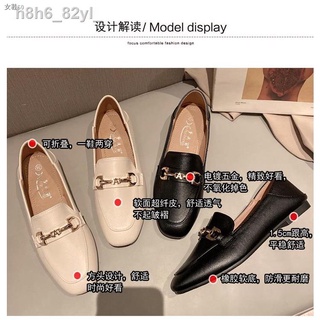 ✜♣◑❡Single shoes women s flat bottom 2021 spring and autumn new style small leather shoes one pedal