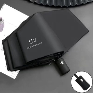 automatic sunny umbrella anti-ultraviolet folding umbrella men women UV design umbrella black uv