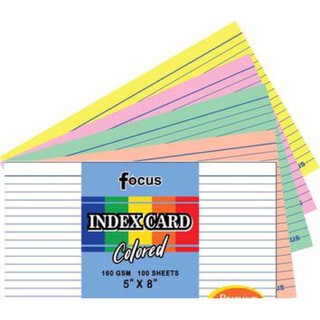 Focus Index Cards Colored