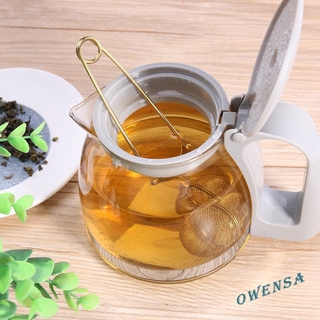 ow❤❤Gold Stainless Steel Tea Infuser Sphere Mesh Tea Strainer Herb Spice Filter❀