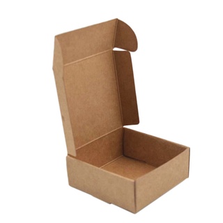 200 Pcs Small Kraft Paper Box Cardboard Handmade Soap Box Craft Paper Gift Box Packaging Jewelry Box-Brown & White (3)