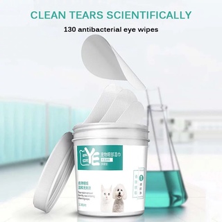 HK 130PCS/Box Pet Eye /Ear Wet Wipes Cat Dog Tear Stain Remover Pet Cleaning Paper Tissue Aloe Wipes