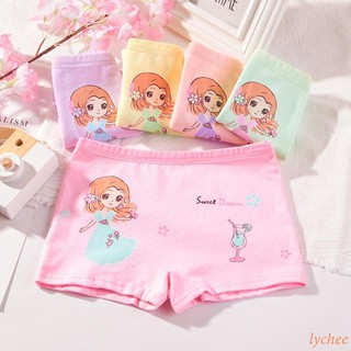 4pcs girls briefs Girls' pants pure cotton Cartoon Boxer Shorts children's underwear girls panty for kids panties