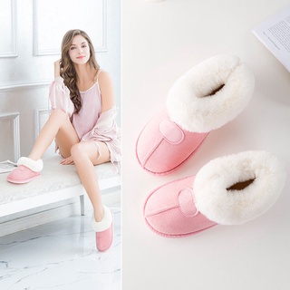 Explosive Suede Home Couple Slippers Men Thick Warm Cotton Slippers Winter Confinement Indoor Plush