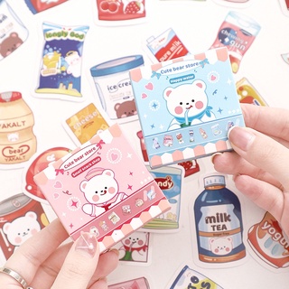 imoda 40sheets / box Sticker Cute Bear Diy Scrapbooking Diary Album Decorative Stickers Stationery