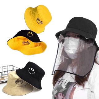 Face Shield Hat Protective Anti-saliva Anti-droplet Anti-virus Full Face Protective Mask Sunscreen hat with face cover