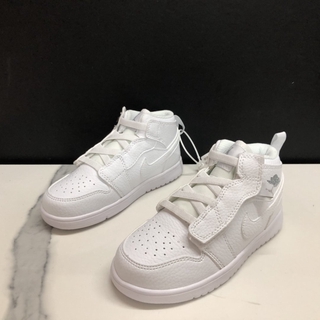 Air Jordan 1 AJ1 leather for kids shoes boy's and girl's basketball Shoes all white READY STOCK
