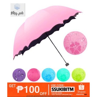 【Ready Stock】☑✐♝MQ MAGIC Folding Sun/Rain Windproof Flowering Umbrella