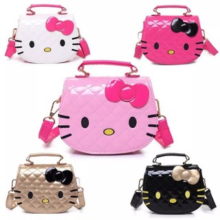 Hello Kitty Sling Bag Leather Quilted Women Kids Handbag